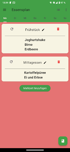 Android application MealPrep screenshort