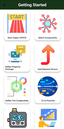 Android application Aspen Hysys Expert screenshort