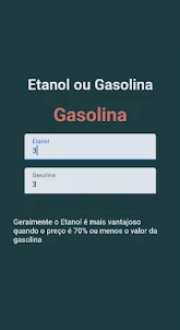 Etanol ou Gasolina
