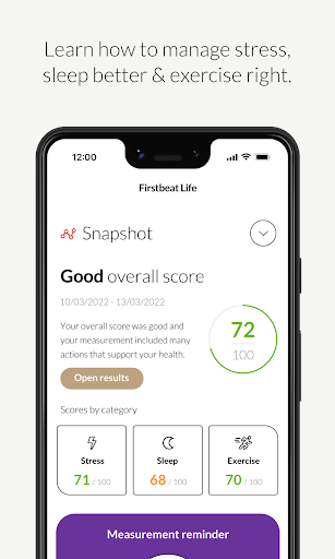 Android application Firstbeat Life screenshort