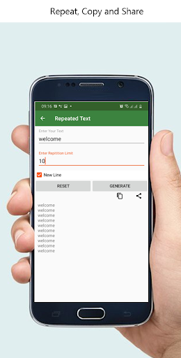 Text Repeater Screen 2