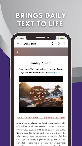The Daily Text PLAY Screen 3