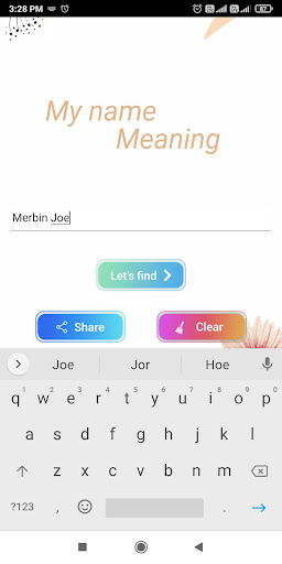 What is my name meaning Screen 2