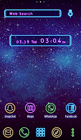 screenshot of Neon Galaxy Theme