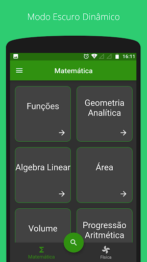 Android application Fórmulas screenshort
