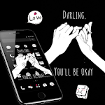 Cover Image of Download Hand in Hand Love Black Darling Theme 1.1.2 APK