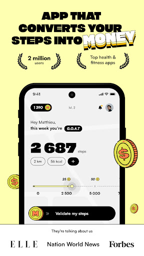 Android application Macadam - Walk And Earn screenshort