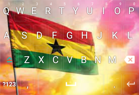 Android application Ghana flag KeyBoard screenshort