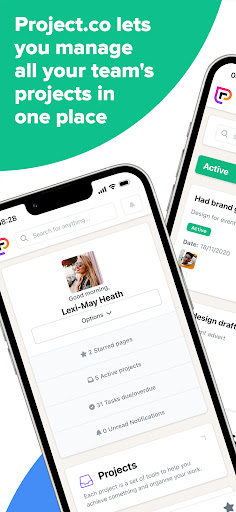 Android application Project.co screenshort