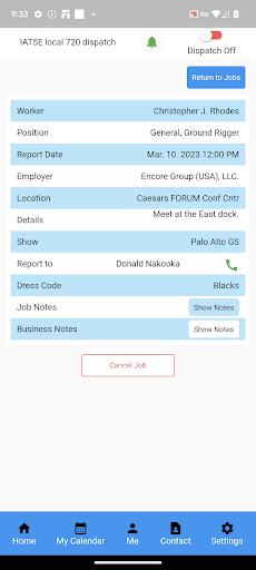 Dispatch Express Screen 3
