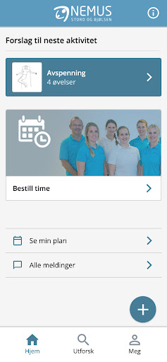 Android application NEMUS klinikker screenshort