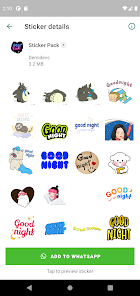 Imágen 1 Stickers de Buenas Noches con  android