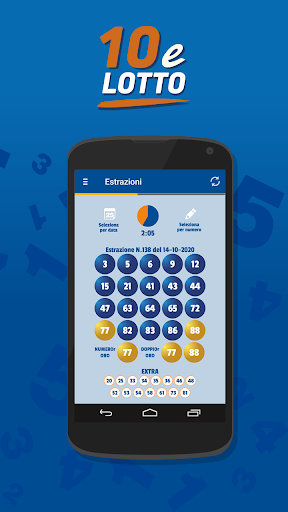 Android application Estrazioni del 10 e Lotto screenshort