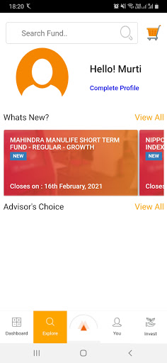 Android application Murti Investment screenshort