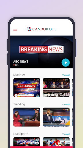 Android application Candor OTT screenshort
