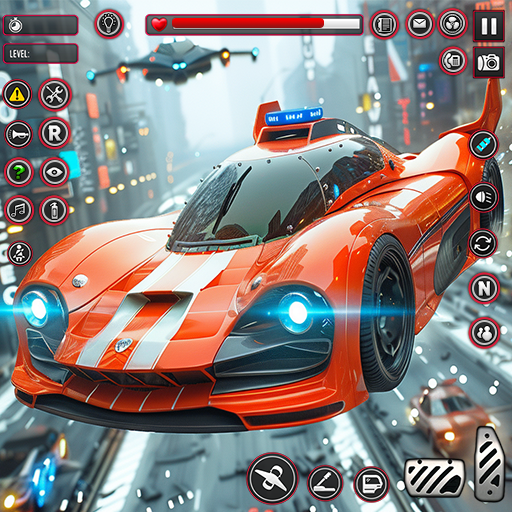 Real Flying Car Robot Shooting logo