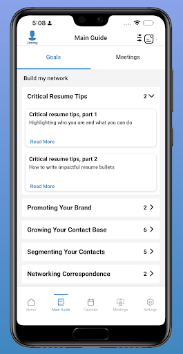 CareerAccelerator Screen 2