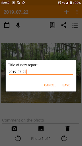 Android application Photo Report in pdf format screenshort