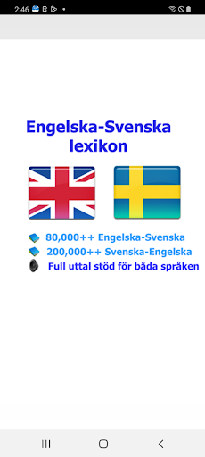 Android application Swedish bestdict screenshort