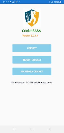 Android application cricketsasa screenshort