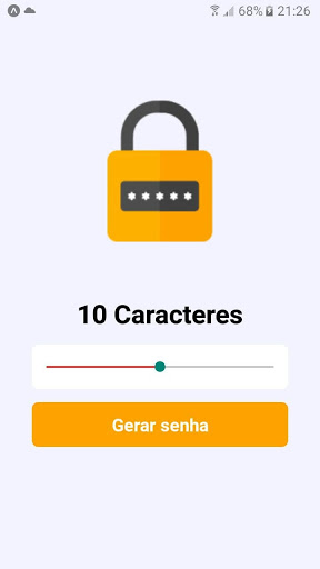 Android application Gerador de Senha screenshort