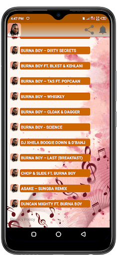 Burna Boy All Songs 2024 Screenshot 2 - AppWisp.com