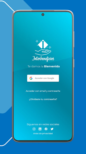 Android application INTERbeneficios screenshort
