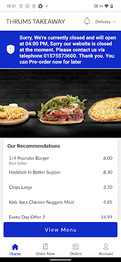 THRUMS TAKEAWAY Screen 2
