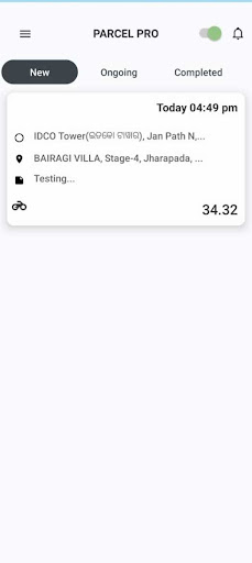 Android application Parcel Pro Driver screenshort