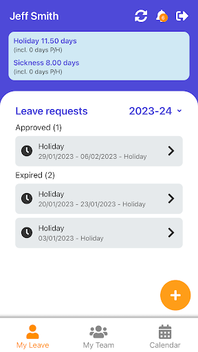 LW Employee Holiday Planner Screen 2