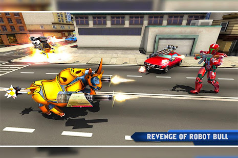 Скачать Bull Robot Car Transforming Games: Robot Shooting Онлайн бесплатно на Андроид