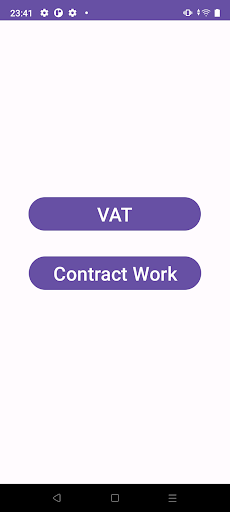 Android application Calculator VAT gross nett screenshort