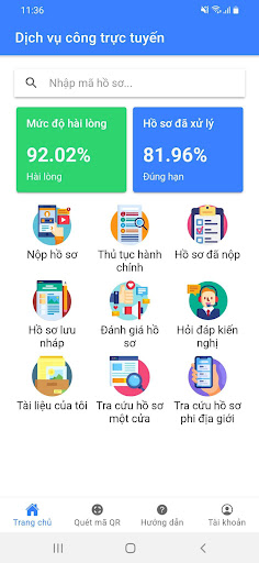Android application DVC Đồng Nai screenshort