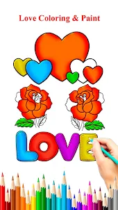 Love Coloring & Doodle Paint