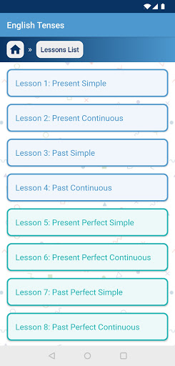 English Tenses with Videos Screen 2