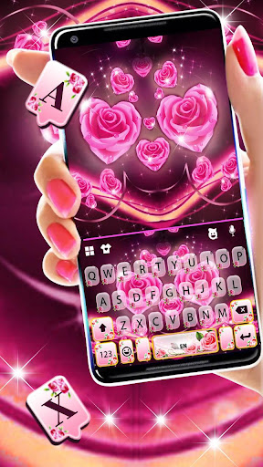 Rosy Pink Flowers Theme Screen 2