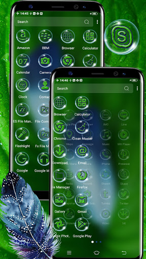 Blue Feather Dew Theme Screen 2