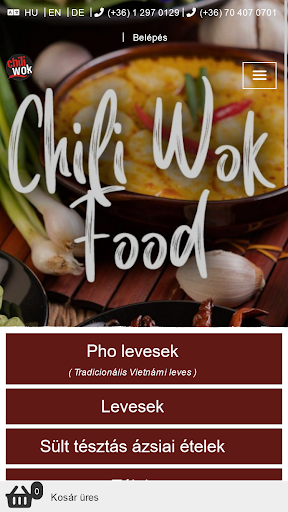 Android application Chili Wok Food screenshort