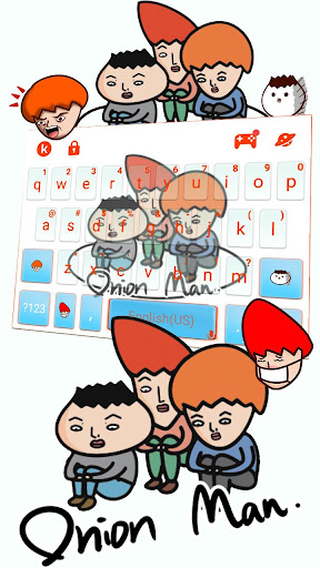 Android application Onion Man Keyboard Theme screenshort