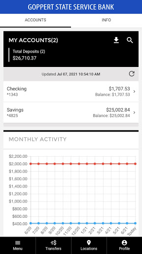 GSSB Mobile Banking Screen 3