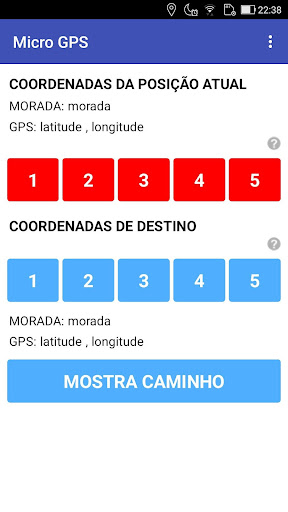 Android application Micro GPS screenshort