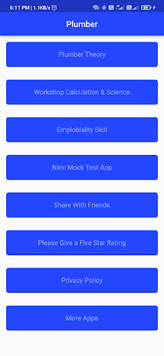 Android application ITI Plumber Question Bank App screenshort