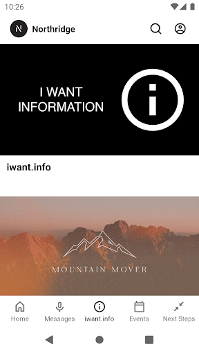 Screenshot of Northridge Church App