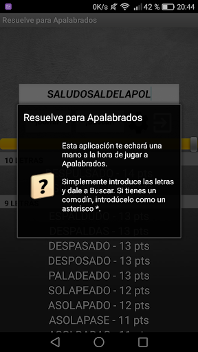 Resuelve para Apalabrados Screen 2