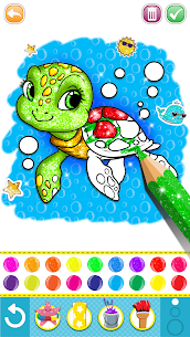 Glitter mermaid coloring pages 2