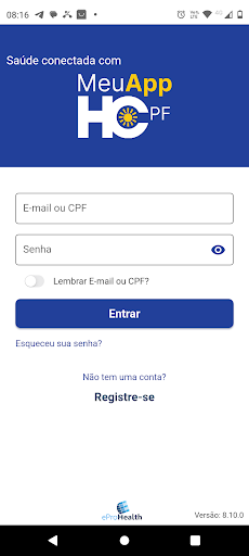 Android application HC + Saúde screenshort