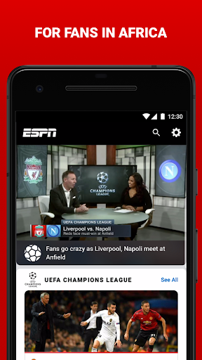 Screenshot of ESPN
