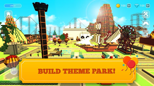 Roller Coaster Craft: Blocky Building & RCT Games  screenshots 1