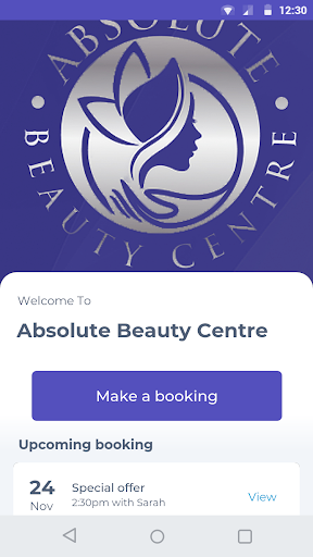 Android application Absolute Beauty Centre screenshort