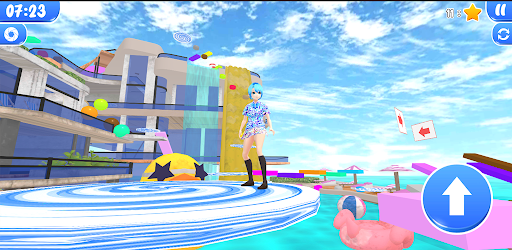Android application Swimming Pool Anime Parkour screenshort
